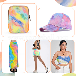 Полиэфирная ткань цвета радуги DIY-WH0569-79