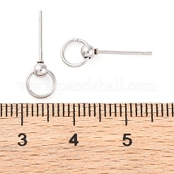 Фурнитура для сережек-гвоздиков из нержавеющей стали 304 с защитой от потускнения STAS-H226-08P-01