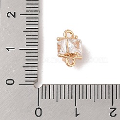 Латунные подвески-коннекторы со стеклом&nbsp;KK-B100-074G