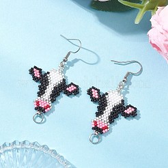 Серьги-подвески в виде крупного рогатого скота из нержавеющей стали 304&nbsp;EJEW-MZ00617