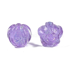 Ручной золотой фольги стеклянные бусины Lampwork&nbsp;FOIL-K003-03B