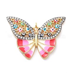 Настоящие 18к позолоченные латунные подвески с микропаве и кубическим цирконием&nbsp;KK-D004-11G