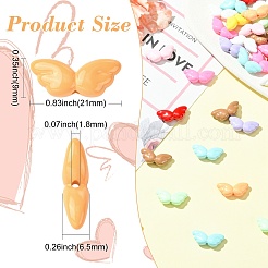 50шт 10 цвета непрозрачные акриловые бусины&nbsp;MACR-CJ0002-39