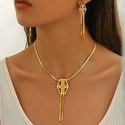 Комплекты из ожерелья и серег с крестиком из нержавеющей стали для женщин BL3761