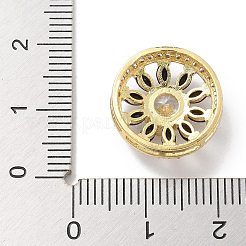 Стойка покрытие латунь кубический цирконий стекло плоские круглые многожильные звенья&nbsp;KK-L224-029G-01