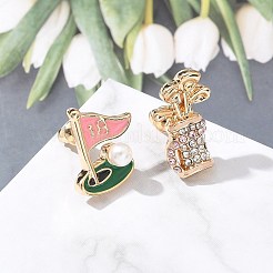 Латунные микро проложить серьги стержня кубического циркония&nbsp;EJEW-Z080-02G-01