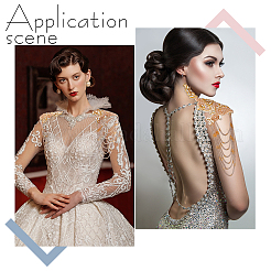 1 пара украшений для шитья из стразов&nbsp;DIY-NB0014-65A