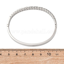 Женские браслеты-шарниры из нержавеющей стали 304 с микропаве из кубических цирконий&nbsp;BJEW-Z146-02P