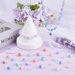 880 шт. Радуга абс пластик имитация жемчуга бусины OACR-SP0001-19