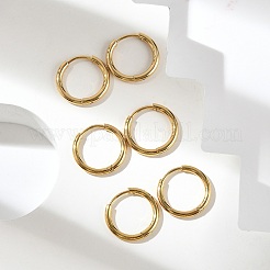 Серьги-кольца Huggie Hoop из нержавеющей стали 304 с вакуумным покрытием PVD для женщин&nbsp;EJEW-F280-07B-G