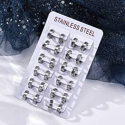 Серьги-кольца из нержавеющей стали 304 с эффектом полировки EJEW-M001-18P