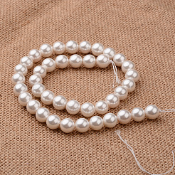 Полированные круглые класс А жемчуги из порошка раковины BSHE-M027-6mm-28