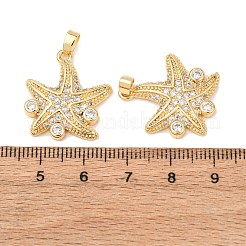 Латунные микропаве прозрачные подвески с фианитом&nbsp;KK-G543-09G-03