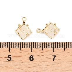 Ромбовидные латунные оправы с пришивными зубцами&nbsp;KK-C163-15A-G