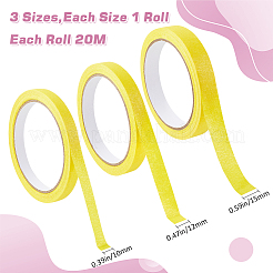 3 рулон двухцветной гофрированной бумажной малярной ленты AJEW-GF0008-71B