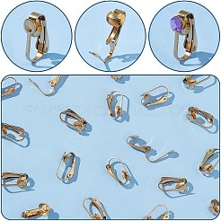 20 шт. ионное покрытие (IP) 304 нержавеющая сталь клипсы фурнитура для сережек STAS-AR0002-53G