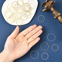 120 шт. 2 стиля 2 цвета латунные соединительные кольца&nbsp;KK-YW0003-98