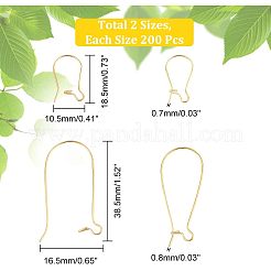 400 шт. 2 размера железные серьги-кольца фурнитура для сережек&nbsp;IFIN-CA0001-58