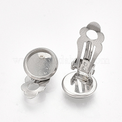 Фурнитура для сережек-клипс из нержавеющей стали 201&nbsp;LS-X-STAS-S079-81B