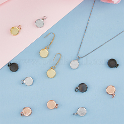 16 шт. 4-х цветная латунная подвеска-кабошон KK-FH0006-12