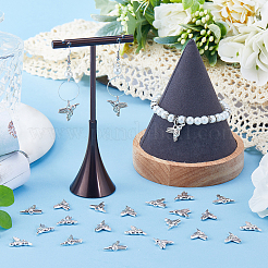 100 шт. подвески-шармы в виде колибри из сплава в тибетском стиле TIBEP-SC0002-63