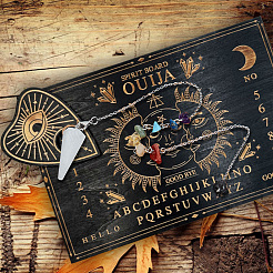 1 набор шестигранных конусных маятников для лозоходства из натурального драгоценного камня FIND-HY0003-34