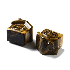 Резные фигурки целебного дома из натурального тигрового глаза DJEW-P015-01D