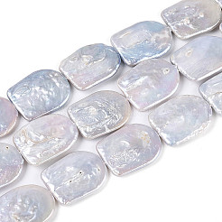 Нити бусин из натурального зернистого жемчуга кеши в стиле барокко&nbsp;PEAR-S022-08