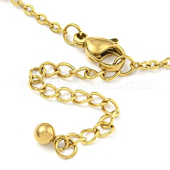 Pvd вакуумное покрытие летний пляж 304 нержавеющая сталь тросовые цепи браслеты с подвесками в форме ракушки BJEW-P334-05G