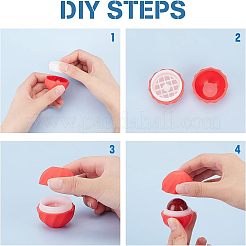 8 набор 8-х цветных пластиковых пустых сферических контейнеров для бальзама для губ MRMJ-CA0001-02