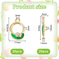 40 шт. 2 стиля подвески из эмалевого сплава тюльпана&nbsp;FIND-PH0021-39