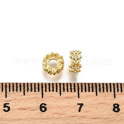 Латунные микро проложить кубического циркония бусы KK-C106-25B-G