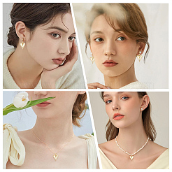 10 шт. латунные подвески в форме сердца&nbsp;KK-BBC0021-64