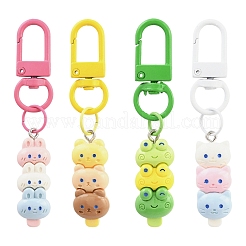 5 шт. подвесные украшения из смолы в виде кролика&nbsp;HJEW-YW00193-01