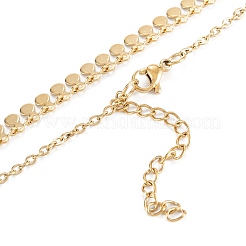 Плоские круглые подвески из нержавеющей стали 304 с вакуумным покрытием PVD X-NJEW-M187-02G