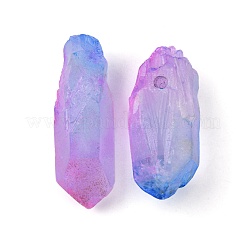 3 шт. Гальванические бусины из натурального кристалла кварца G-FS0001-52