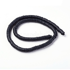 Плоские круглые бусины из глины ручной работы полимерные&nbsp;CLAY-R067-6.0mm-42