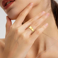 18 шт. 6 стиля 201 нержавеющая сталь рифленые кольца для пальцев&nbsp;RJEW-SC0001-30G