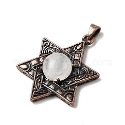 Подвески из натурального кварцевого кристалла «Звезда Давида»&nbsp;G-A297-06R-17