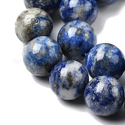 Нитки бусины из натурального ляписа-лазури&nbsp;G-G344-A09-10mm