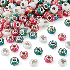 150шт европейские бусины из непрозрачной смолы&nbsp;RESI-TA0004-61D