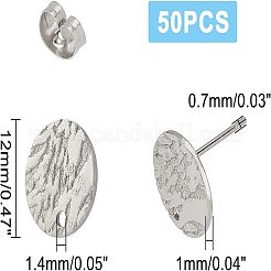Фурнитура для сережек-гвоздиков из нержавеющей стали 304 STAS-UN0018-20P