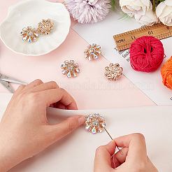 6 шт. акриловые пуговицы со стразами DIY-FG0004-60B