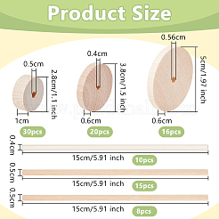 66 шт. колесо из березы DIY-OC0013-92