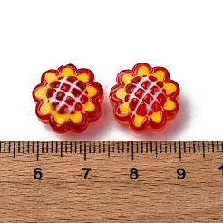 Стеклянные эмалевые бусины&nbsp;GLAA-C038-02F