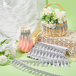 Бахрома из филигранного полиэфирного кружева длиной 12 м. OCOR-WH0089-12B