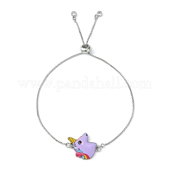 Браслеты с ползунком цепи из латуни с покрытием для стойки&nbsp;MAK-YW0001-04P