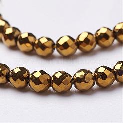 Немагнитные синтетический гематит бисер пряди G-G092-4mm-1