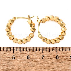 Латунные многоугольные серьги-кольца EJEW-A143-08G