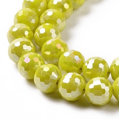 Стеклянные бусины с гальваническим покрытием &nbsp;GLAA-E036-14C